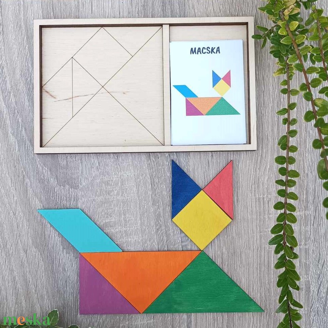 Tangram kirakó - játék & sport - készségfejlesztő és logikai játék - logikai játékok - Meska.hu