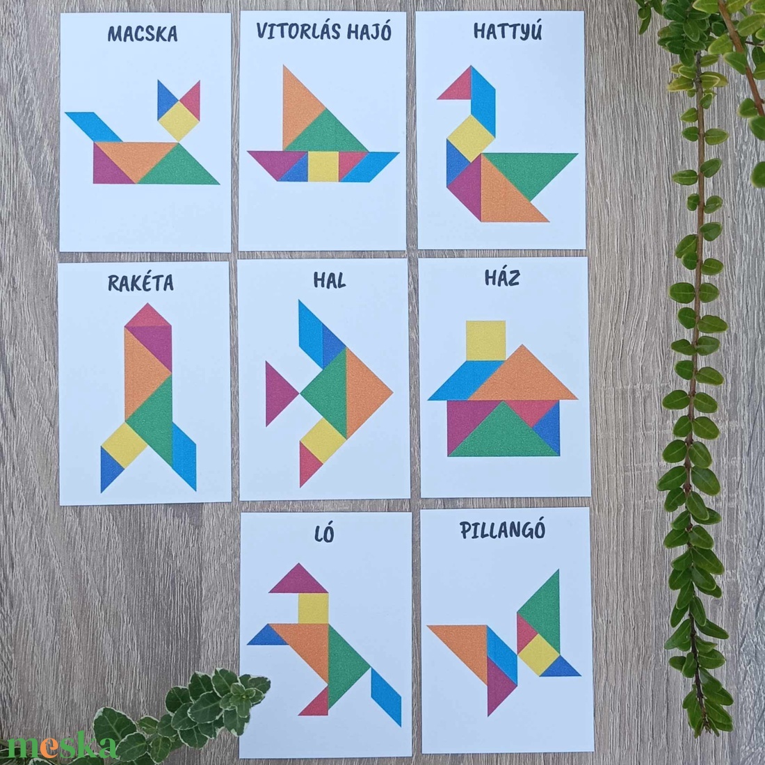 Tangram kirakó - játék & sport - készségfejlesztő és logikai játék - logikai játékok - Meska.hu Tangram kirakó - játék & sport - készségfejlesztő és logikai játék - logikai játékok - Meska.hu