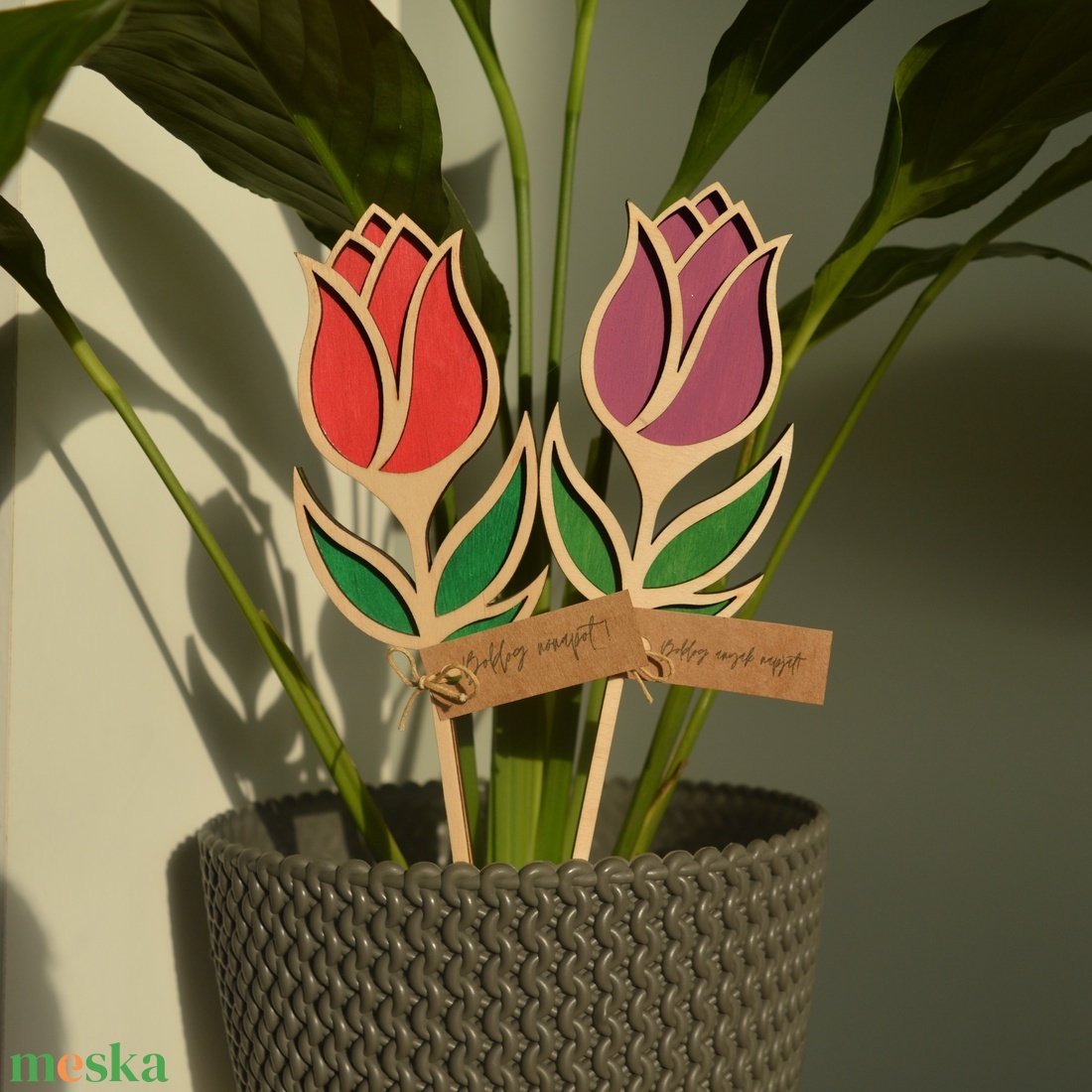 Fa tulipán - otthon & életmód - dekoráció - virágdísz és tartó - csokor & virágdísz - Meska.hu Fa tulipán - otthon & életmód - dekoráció - virágdísz és tartó - csokor & virágdísz - Meska.hu