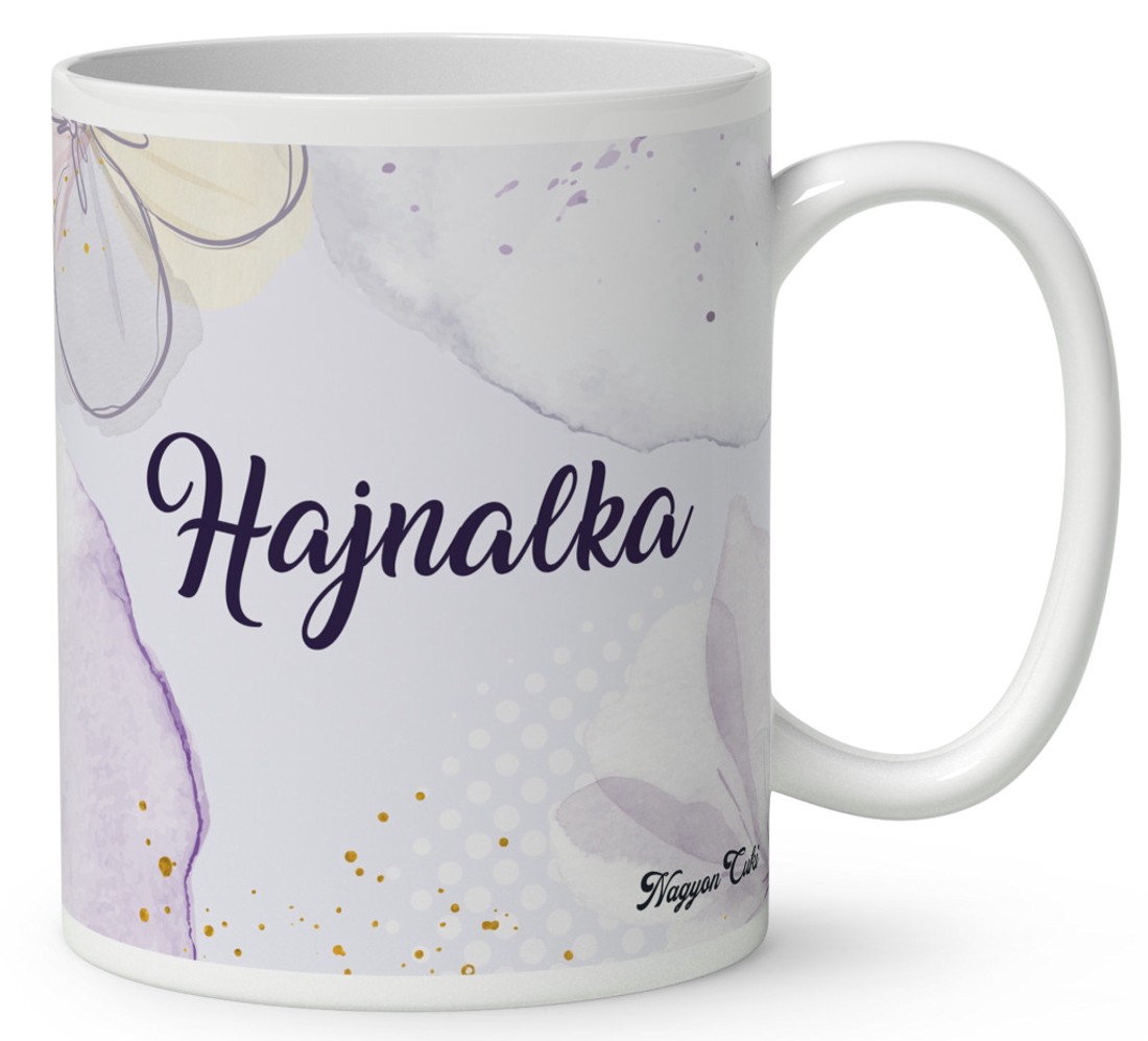 Névvel kérhető - Bájos krókusz virágos tündér mintás bögre - otthon & életmód - konyhafelszerelés, tálalás - tálalás - bögre & csésze - Meska.hu