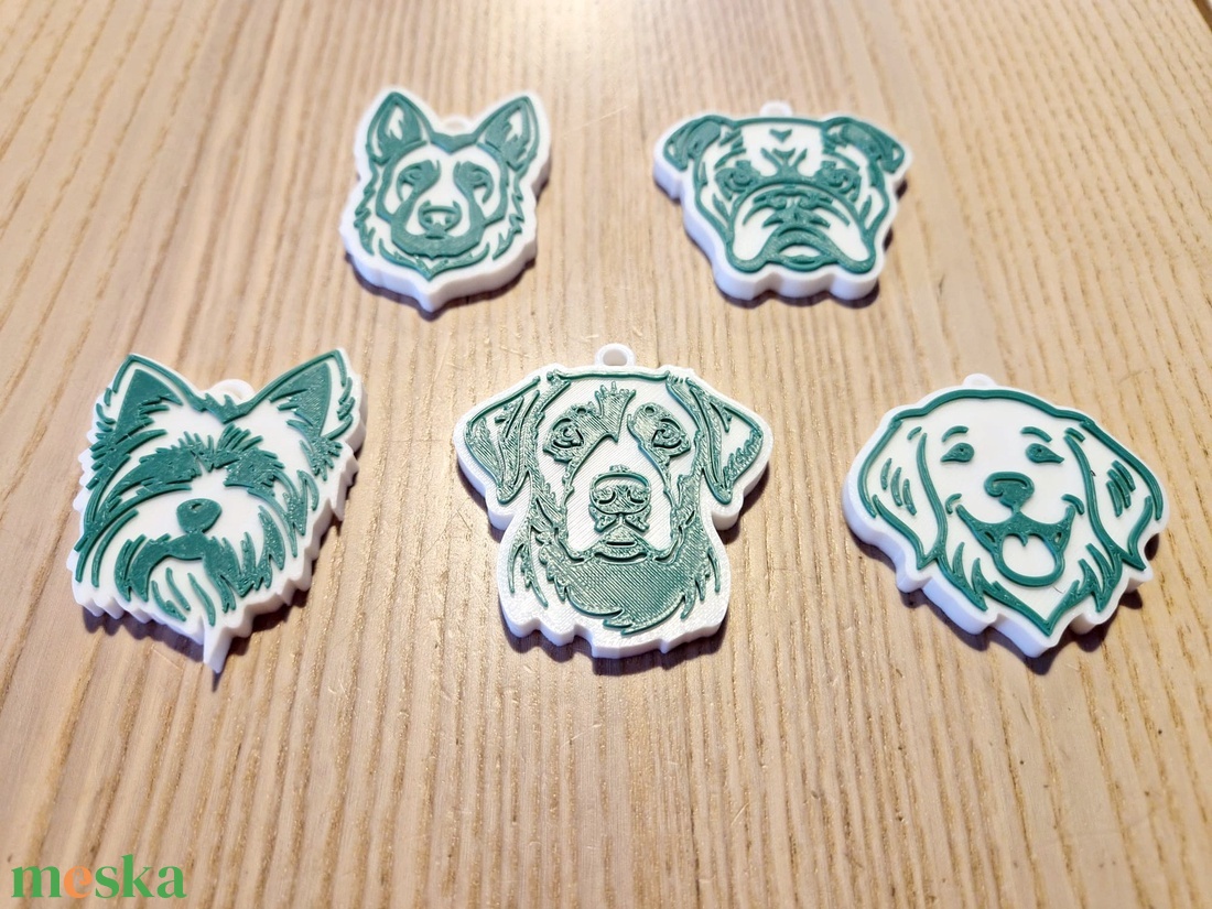 Egyedi 3D Nyomtatott Kutyás Kulcstartó / Táskadísz - táska & tok - kulcstartó & táskadísz - kulcstartó - Meska.hu