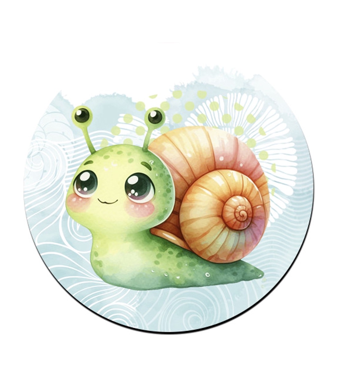 Cuki zöld kis csiga mintás bögre alátét -  - Meska.hu