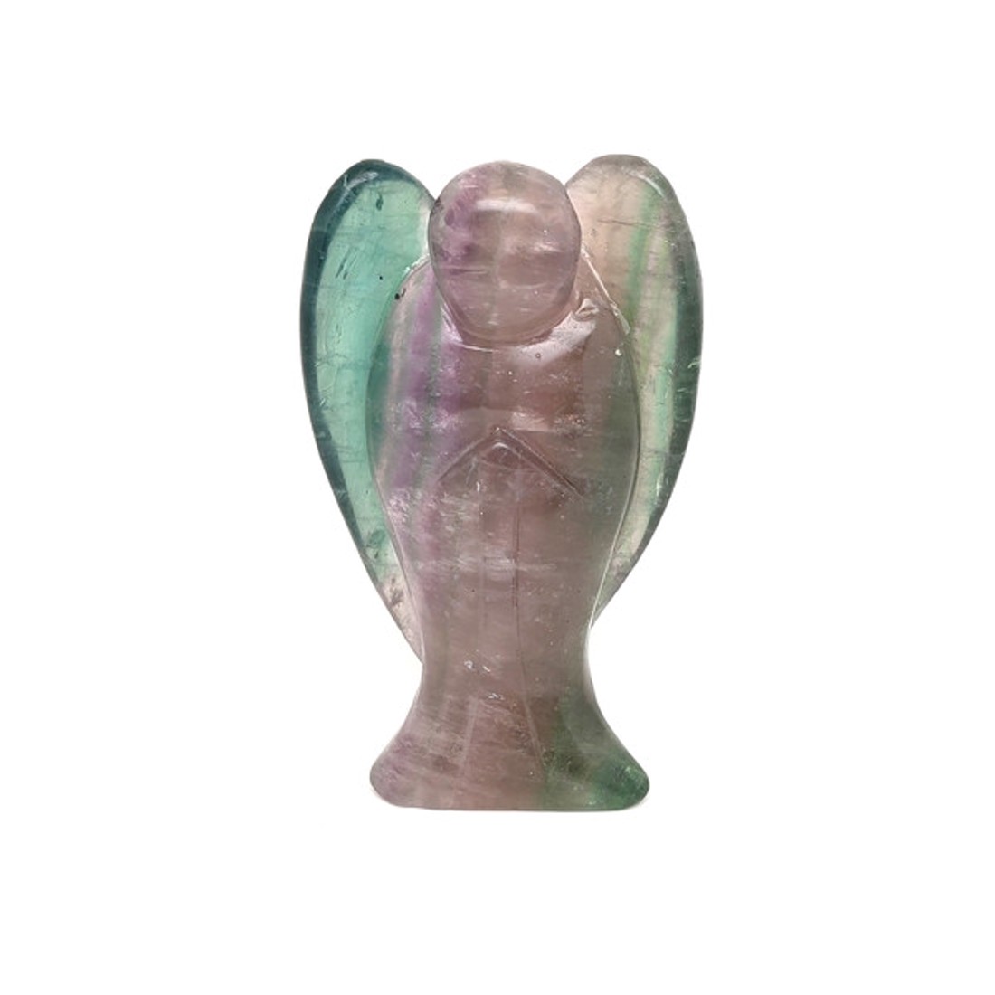 Fluorit angyal figura 10-12 cm � nagy lila-zöld ásvány dísztárgy - kellékek & szerszámok - ásvány alapanyag - ásvány figura - Meska.hu