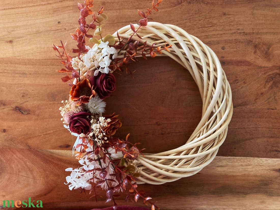 Őszi kopogtató/ajtódísz - otthon & életmód - dekoráció - ajtó- és ablak dekoráció - ajtódísz & kopogtató - Meska.hu