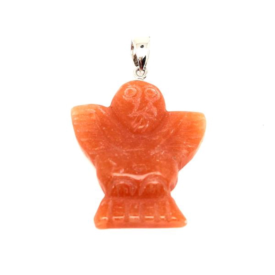 Medál bagoly aventurin barack 3x3cm - ékszer - nyaklánc - medál - Meska.hu Medál bagoly aventurin barack 3x3cm - ékszer - nyaklánc - medál - Meska.hu