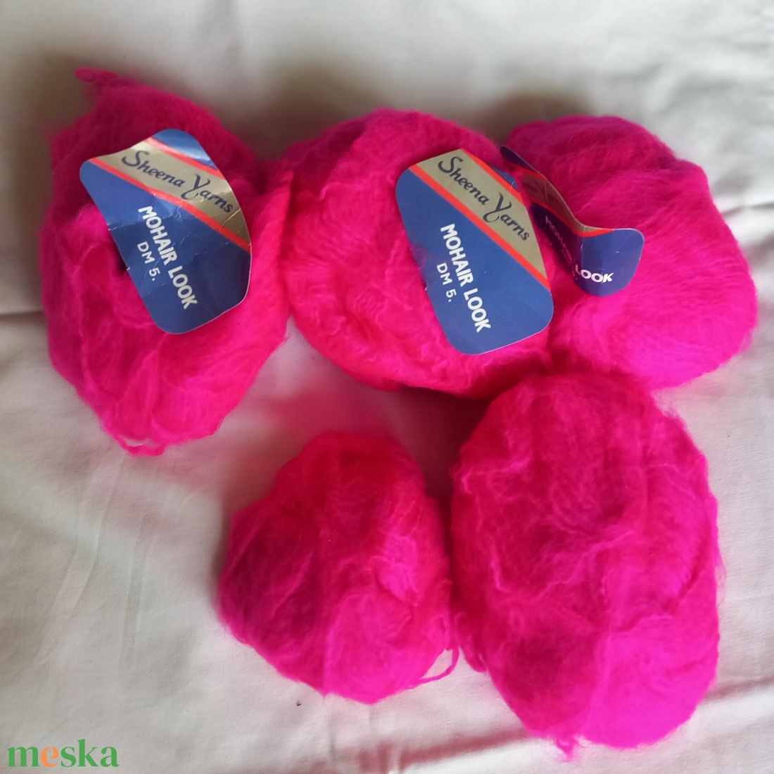 Sheena Yarms márkájú ciklámen bolyhozott mohair kötőfonal - kellékek & szerszámok - rövidáru - fonal, cérna - kevert fonal - Meska.hu