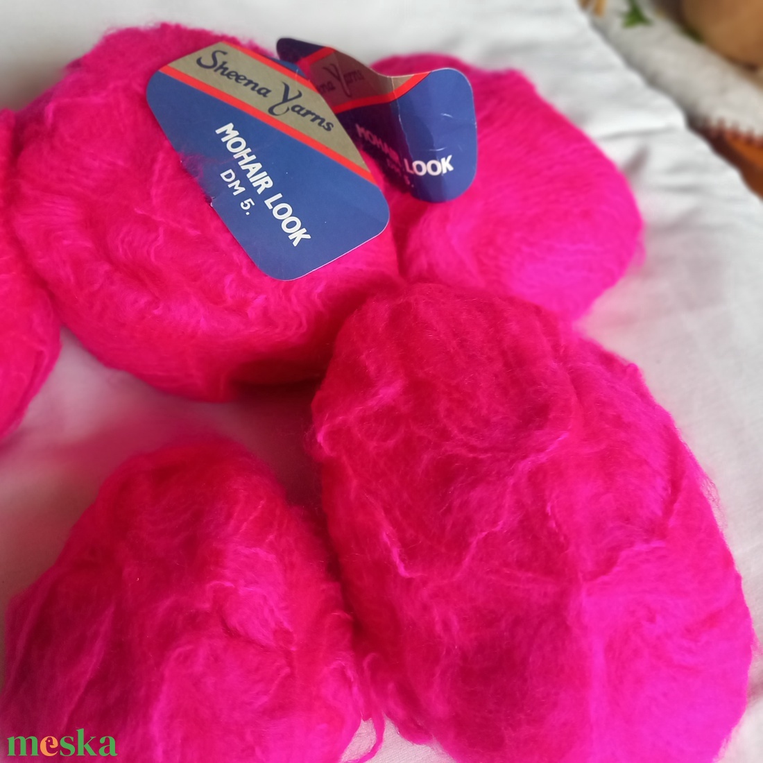 Sheena Yarms márkájú ciklámen bolyhozott mohair kötőfonal - kellékek & szerszámok - rövidáru - fonal, cérna - kevert fonal - Meska.hu