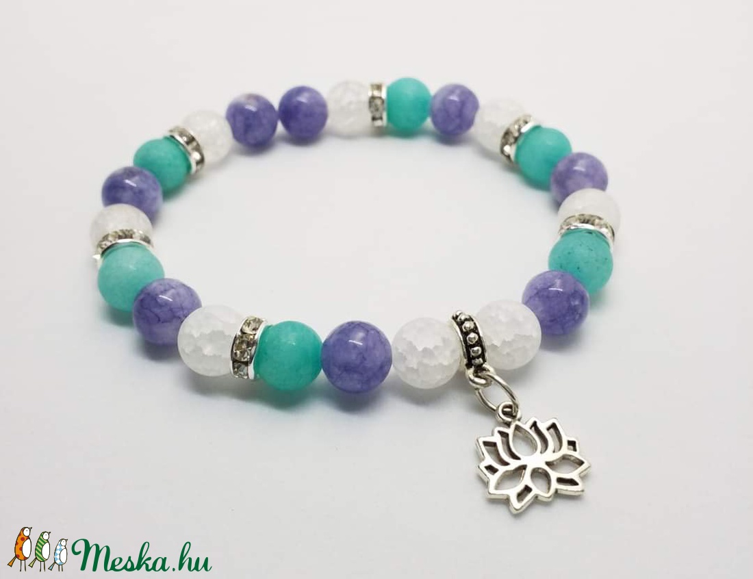 Achát és Hegyikristály ásvány karkötő  - ékszer - karkötő - karkötő medállal - Meska.hu Achát és Hegyikristály ásvány karkötő  - ékszer - karkötő - karkötő medállal - Meska.hu