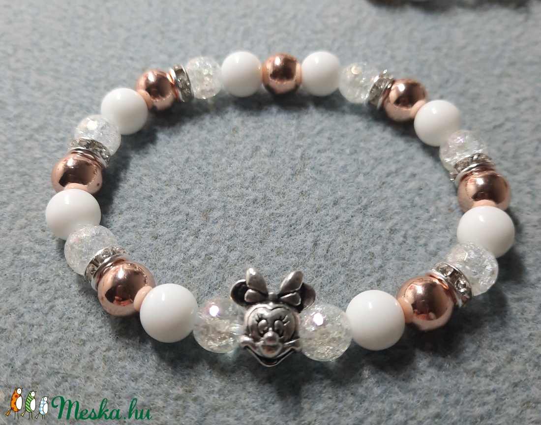 Minnie egeres ásvány karkötő  - ékszer - karkötő - bogyós karkötő - Meska.hu