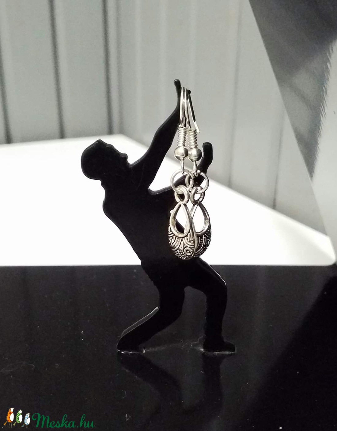 Boho ezüst színű fülbevaló  - ékszer - fülbevaló - lógó fülbevaló - Meska.hu