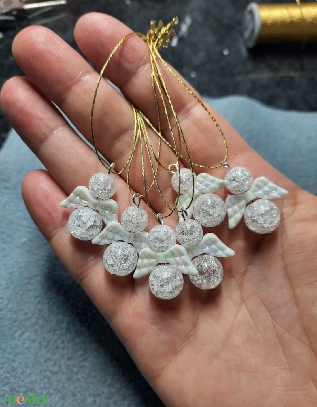 Roppantott Hegyikristály angyalok, karácsonyfadísz szett - karácsony - karácsonyi lakásdekoráció - karácsonyfadíszek - Meska.hu Roppantott Hegyikristály angyalok, karácsonyfadísz szett - karácsony - karácsonyi lakásdekoráció - karácsonyfadíszek - Meska.hu