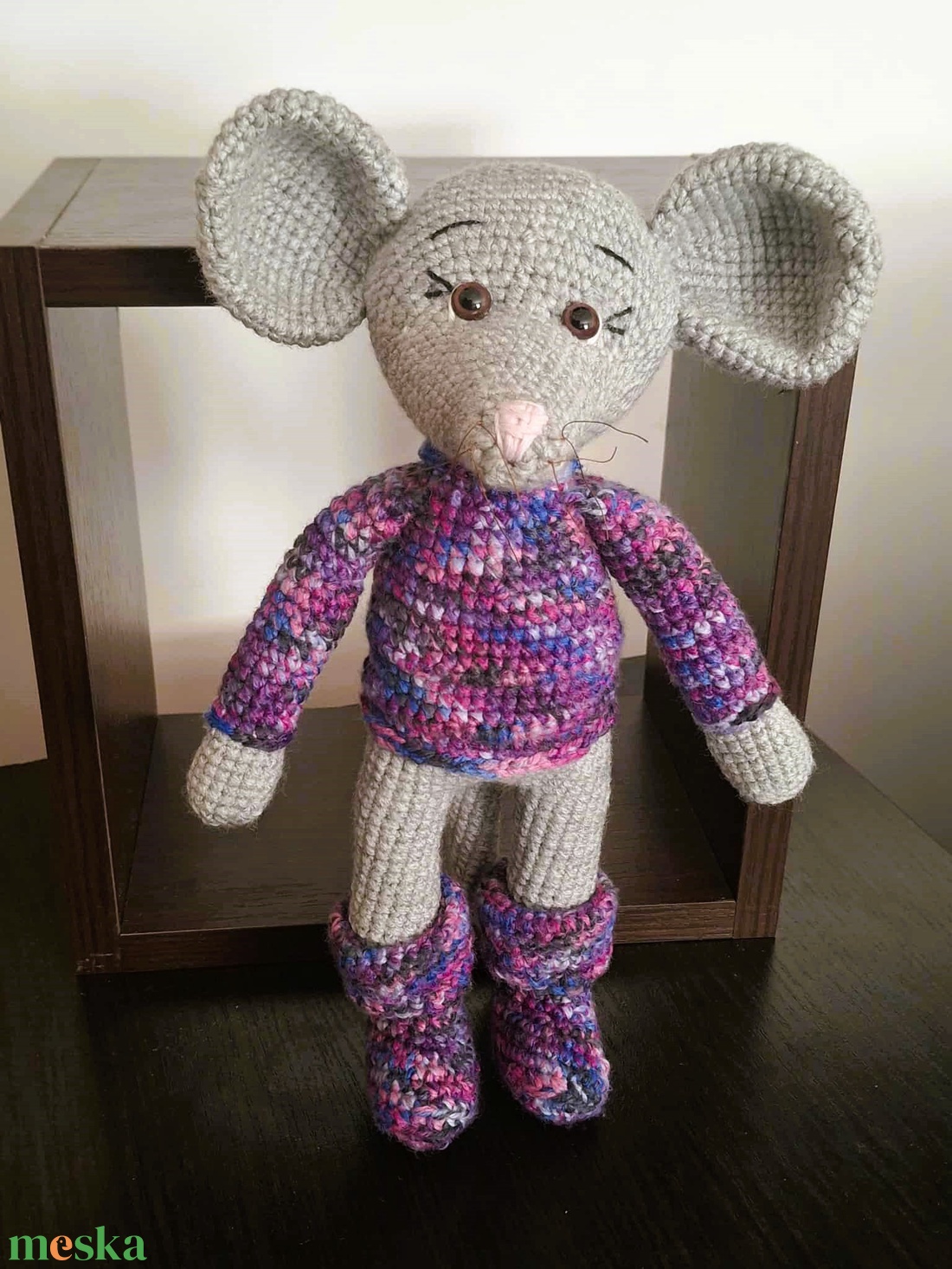 Horgolt egérke - játék & sport - plüssállat & játékfigura - egér - Meska.hu