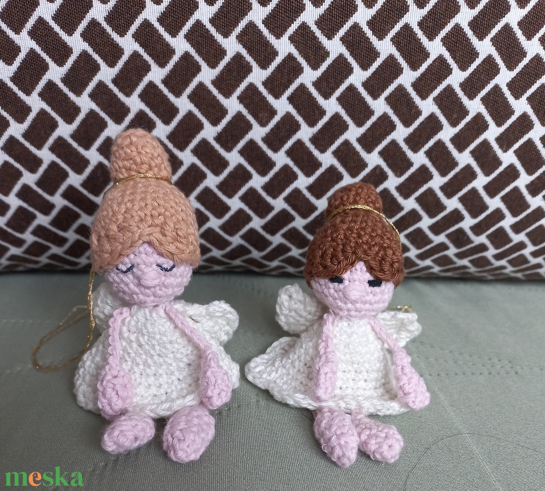 Angyalka díszek - karácsony - karácsonyi lakásdekoráció - karácsonyfadíszek - Meska.hu