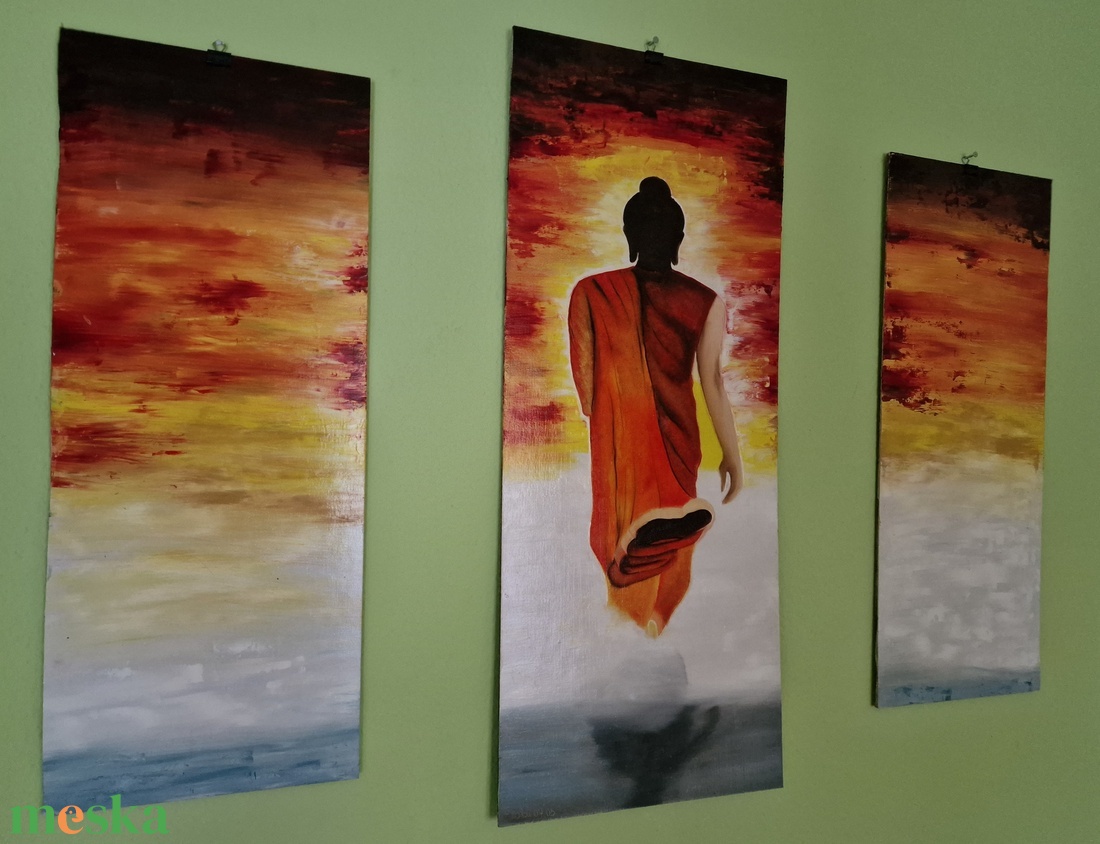 Buddha, olajfestmény, 20x50 cm + 25x60 cm + 20x50 cm - művészet - festmény - olajfestmény - Meska.hu Buddha, olajfestmény, 20x50 cm + 25x60 cm + 20x50 cm - művészet - festmény - olajfestmény - Meska.hu