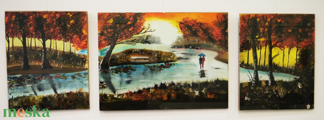 Őszi park, olajfestmény, 25x30 cm + 40x30 cm + 25x30 cm - művészet - festmény - olajfestmény - Meska.hu Őszi park, olajfestmény, 25x30 cm + 40x30 cm + 25x30 cm - művészet - festmény - olajfestmény - Meska.hu