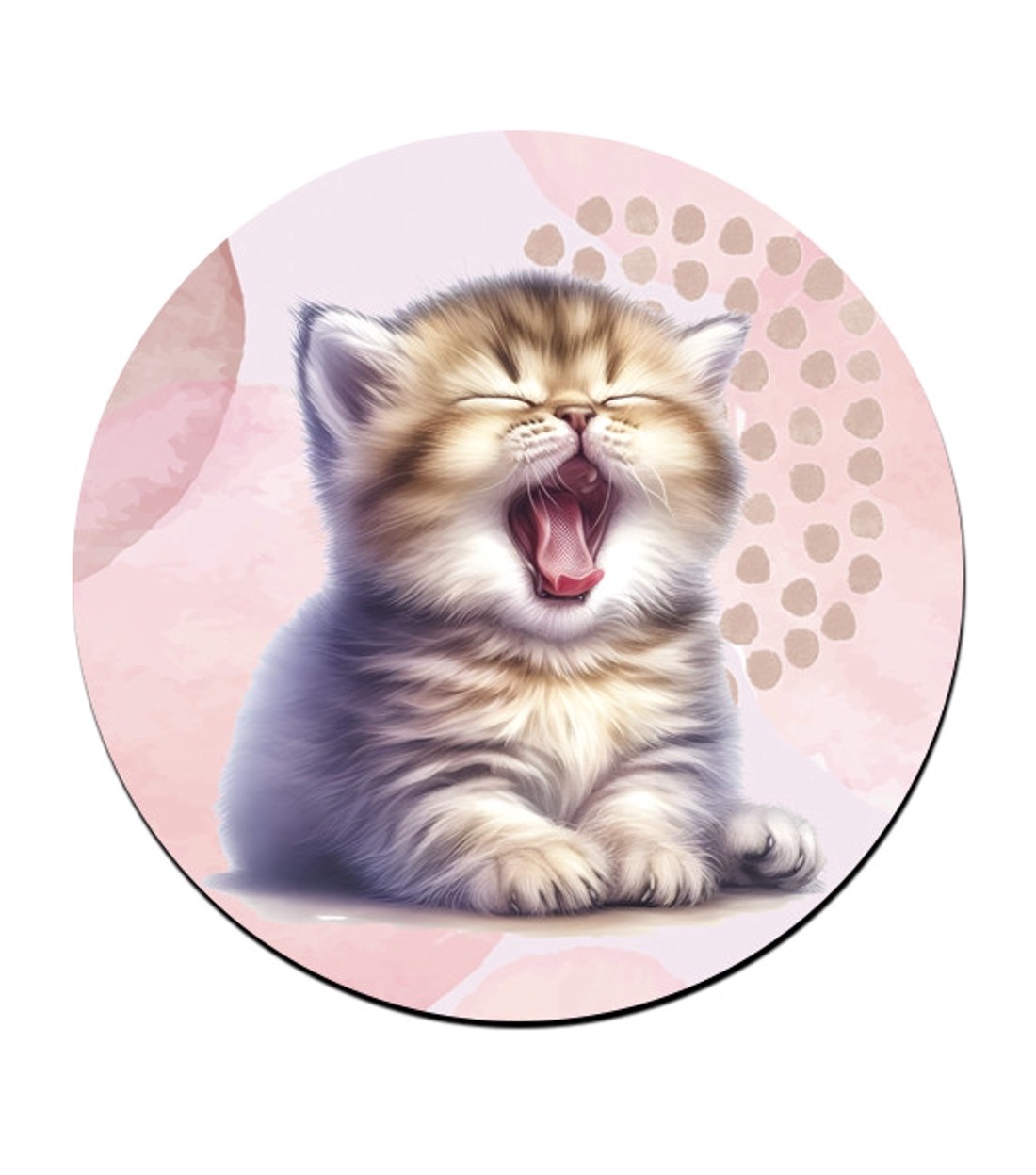 Ásító cuki cicus mintás bögre alátét -  - Meska.hu