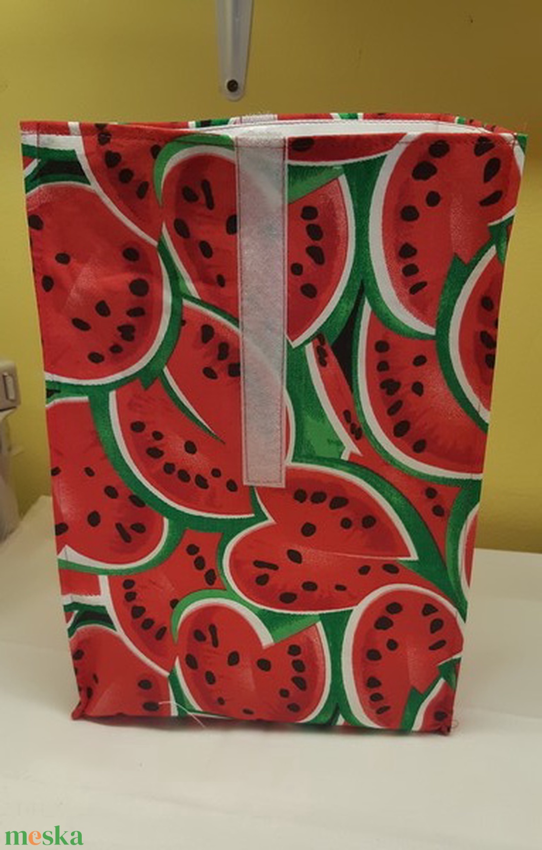 NOWASTE! Dinnyés uzsonnás zacskó (mosható) - táska & tok - uzsonna- & ebéd tartó - szendvics csomagoló - Meska.hu