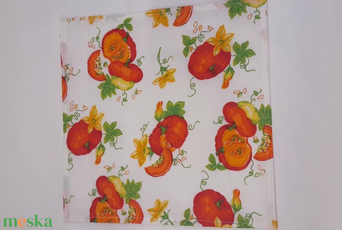NOWASTE! sütőtökös textil  zsebkendő 5 db - szépségápolás - egészségmegőrzési kellékek - Meska.hu