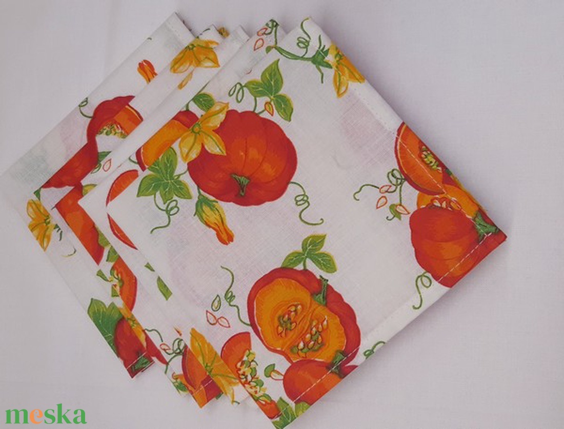 NOWASTE! sütőtökös textil  zsebkendő 5 db - szépségápolás - egészségmegőrzési kellékek - Meska.hu