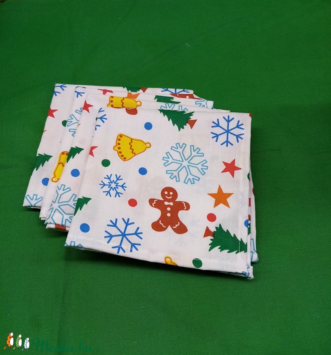Karácson/Christmas Textil szalvéta 4 db - táska & tok - uzsonna- & ebéd tartó - szendvics csomagoló - Meska.hu