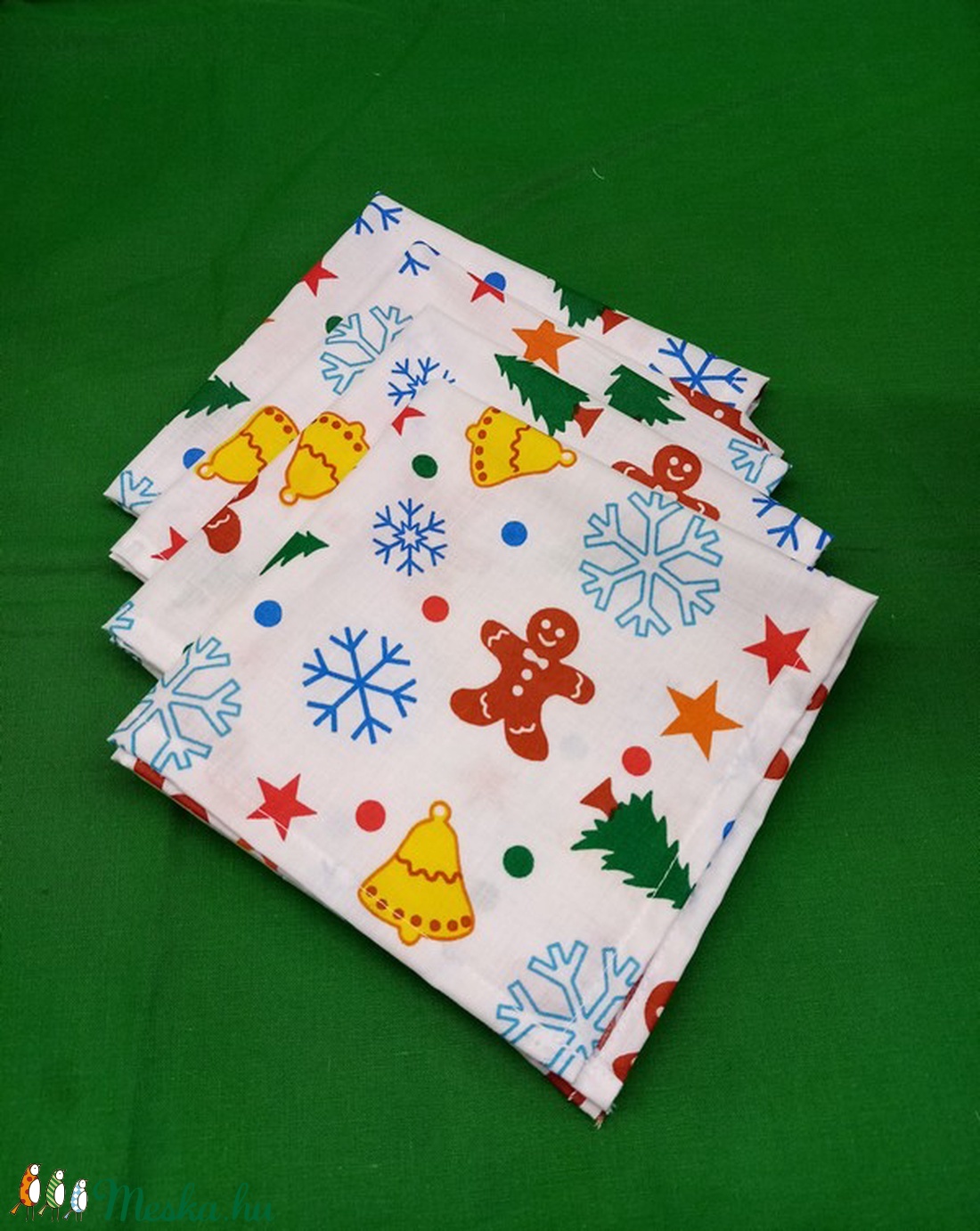 Karácson/Christmas Textil szalvéta 4 db - táska & tok - uzsonna- & ebéd tartó - szendvics csomagoló - Meska.hu