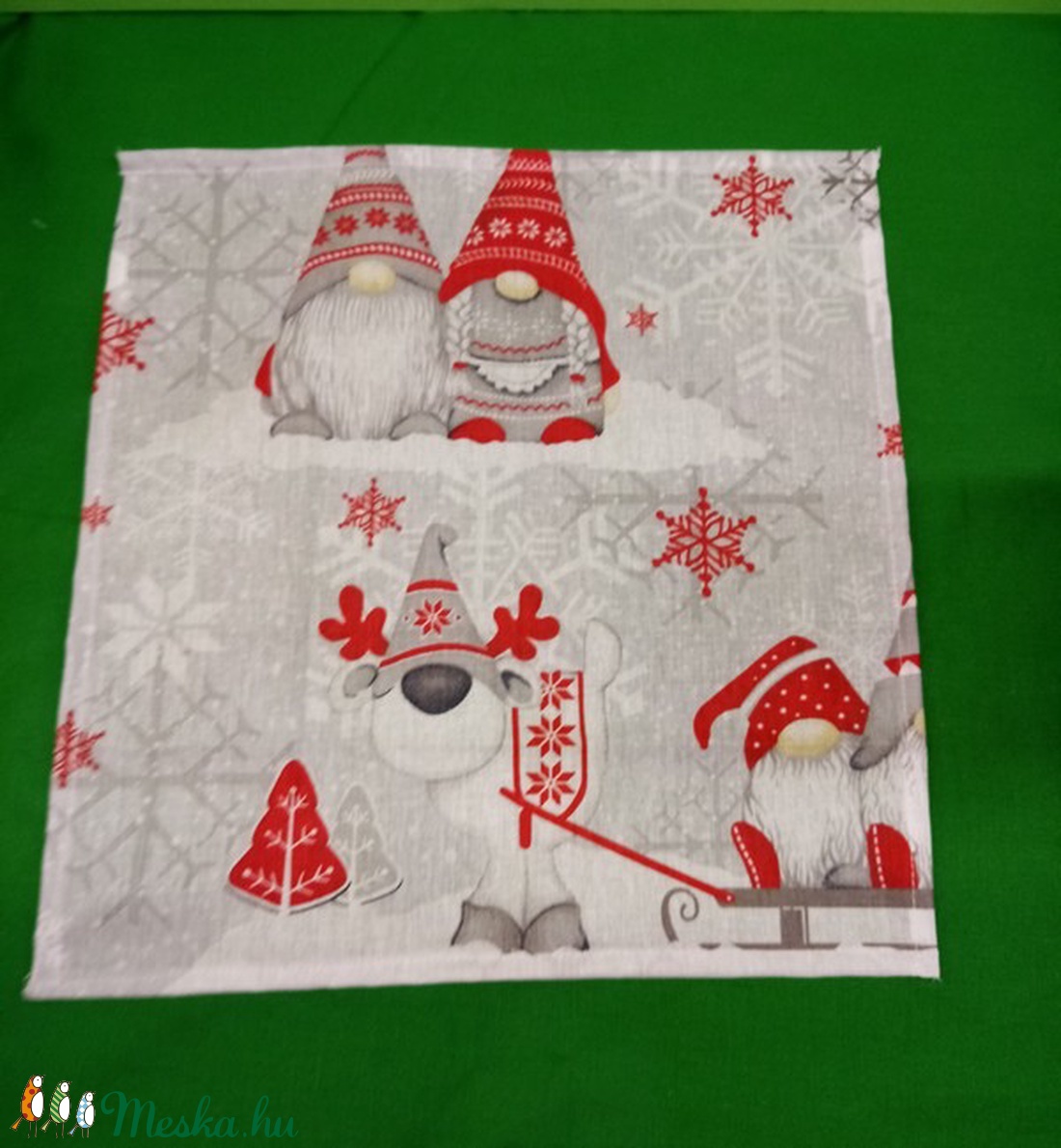Karácson/Christmas Textil szalvéta 4 db - táska & tok - uzsonna- & ebéd tartó - szendvics csomagoló - Meska.hu