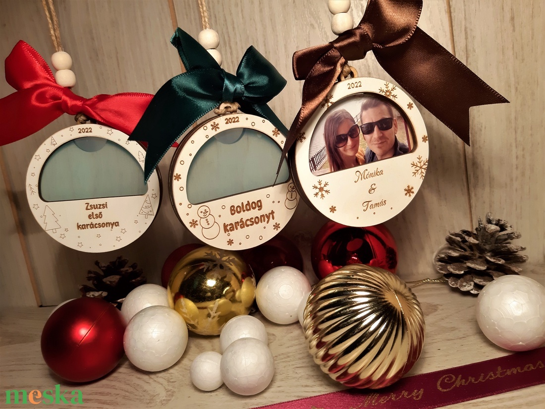 fényképes egyedi karácsonyfadísz - karácsony - karácsonyi lakásdekoráció - karácsonyfadíszek - Meska.hu