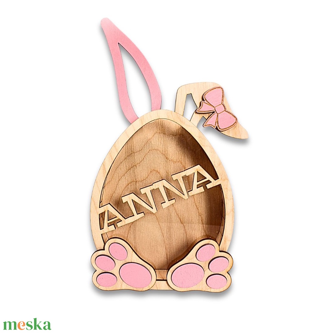 Színes húsvéti nyuszis cukorka tartó névre szólóan - otthon & életmód - dekoráció - asztal és polc dekoráció - persely - Meska.hu
