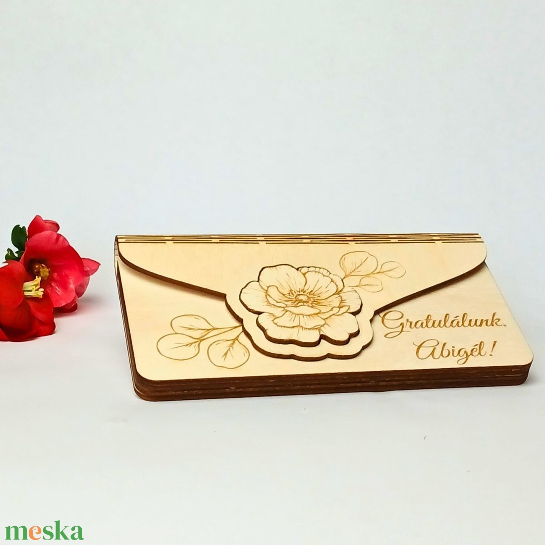 Ballagási virág mintás pénzátadó - otthon & életmód - papír, írószer - ajándékozás kellékei - pénzátadó doboz - Meska.hu
