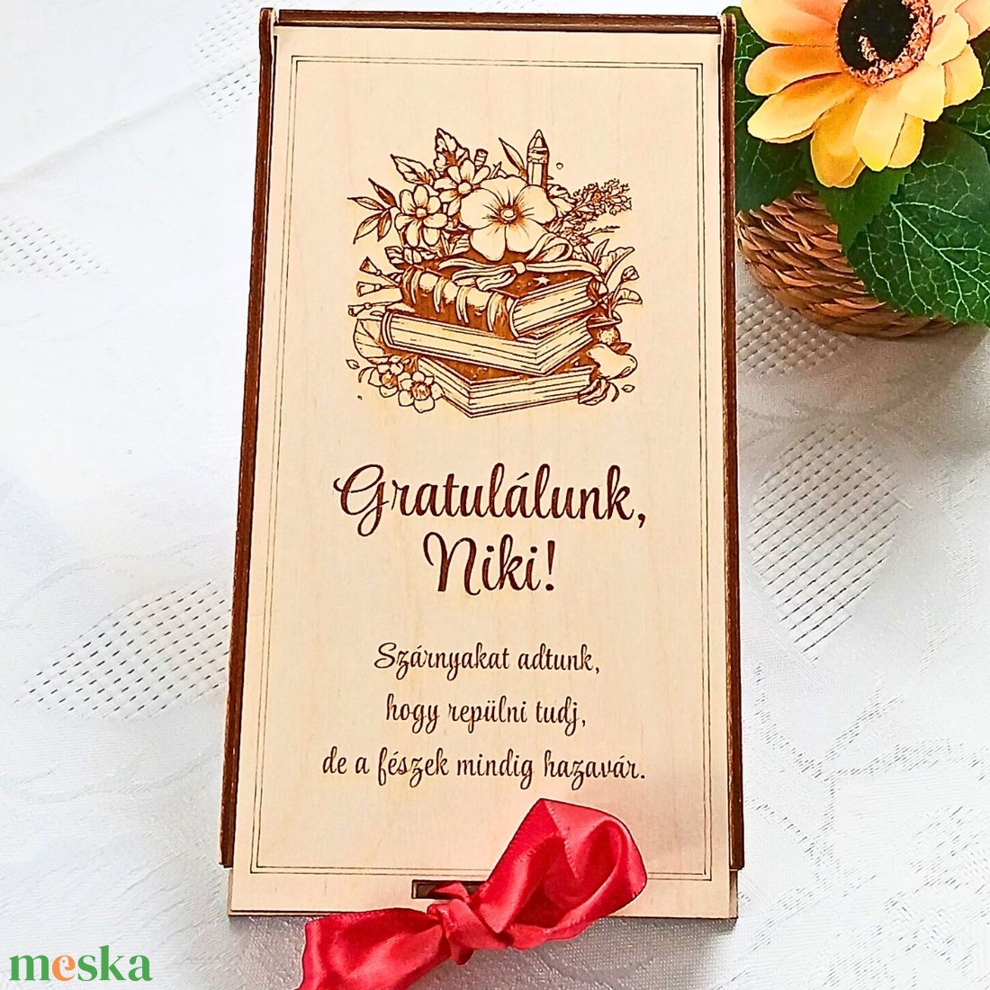 Egyedi neves pénzátadó doboz � Ballagási könyv mintás díszdoboz - otthon & életmód - papír, írószer - ajándékozás kellékei - pénzátadó doboz - Meska.hu