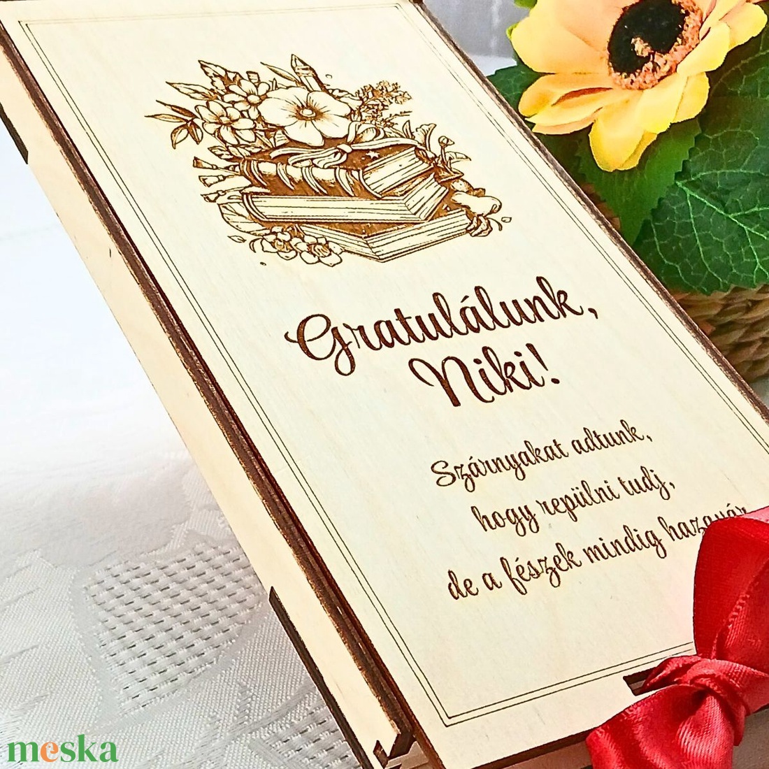 Egyedi neves pénzátadó doboz � Ballagási könyv mintás díszdoboz - otthon & életmód - papír, írószer - ajándékozás kellékei - pénzátadó doboz - Meska.hu