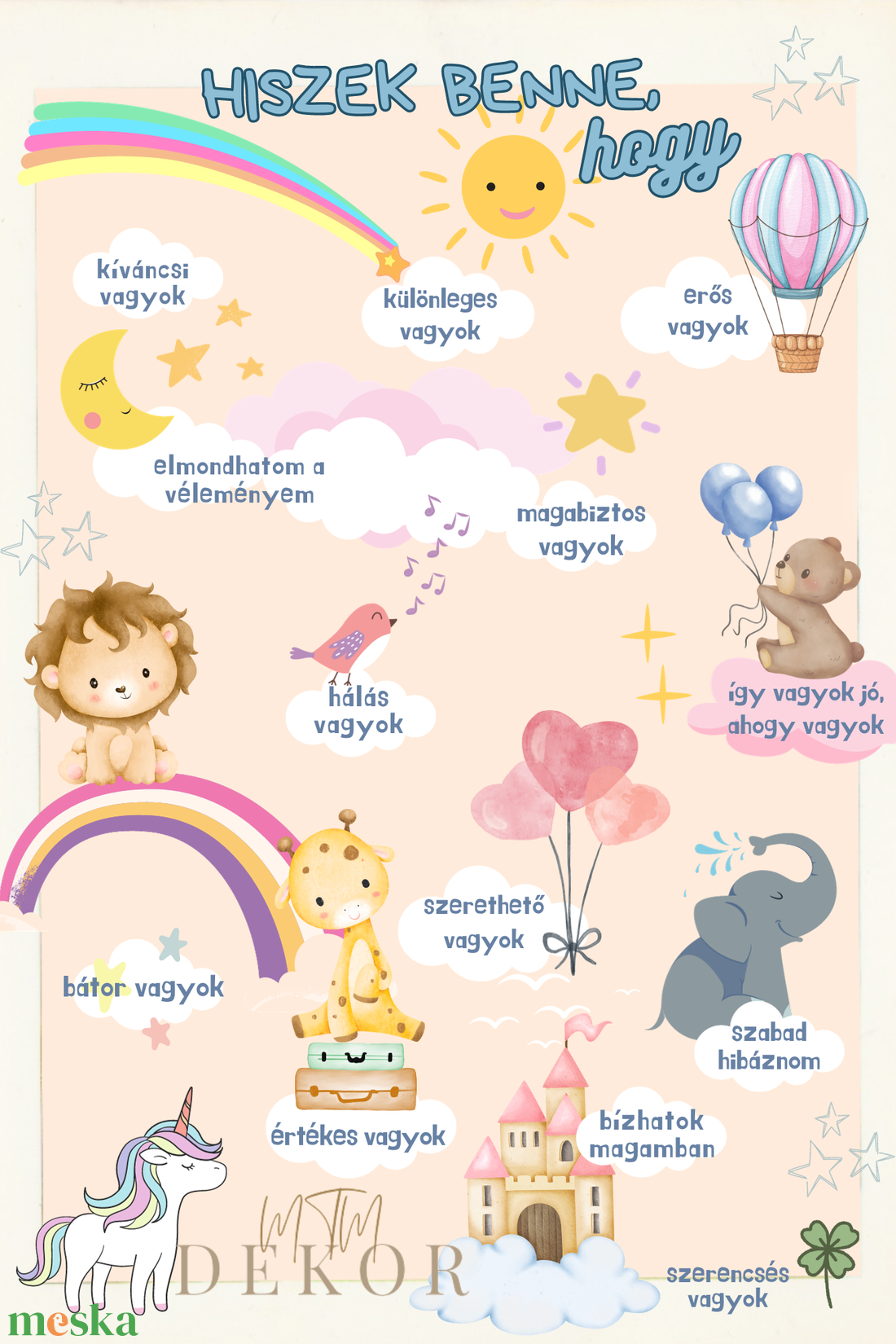 Gyerekszoba dekor - pozitív megerősítés - művészet - grafika & illusztráció - digitális - Meska.hu Gyerekszoba dekor - pozitív megerősítés - művészet - grafika & illusztráció - digitális - Meska.hu
