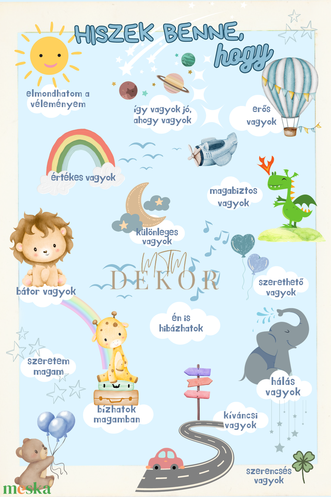 Gyerekszoba dekor - pozitív megerősítés - művészet - grafika & illusztráció - digitális - Meska.hu Gyerekszoba dekor - pozitív megerősítés - művészet - grafika & illusztráció - digitális - Meska.hu
