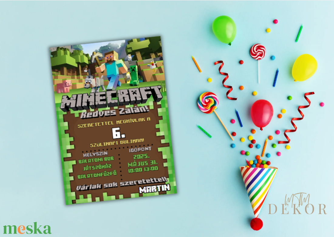 Egyedi szülinapi meghívók - Minecraft - Hot Wheels - Unikornis - művészet - grafika & illusztráció - digitális - Meska.hu Egyedi szülinapi meghívók - Minecraft - Hot Wheels - Unikornis - művészet - grafika & illusztráció - digitális - Meska.hu