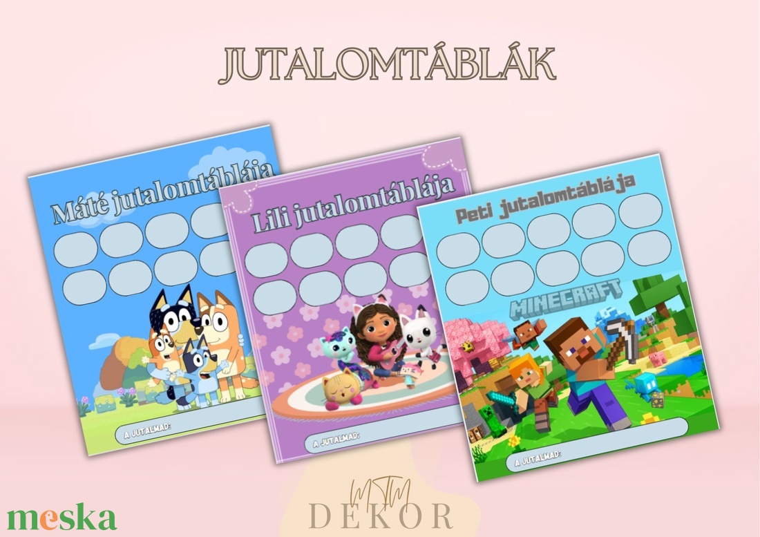Jutalomtábla gyerekeknek - egyedi névvel - Egyedi grafikával - Bluey - Bing - Mancs őrjárat - Minecraft - Gabi babaháza - művészet - grafika & illusztráció - digitális - Meska.hu Jutalomtábla gyerekeknek - egyedi névvel - Egyedi grafikával - Bluey - Bing - Mancs őrjárat - Minecraft - Gabi babaháza - művészet - grafika & illusztráció - digitális - Meska.hu