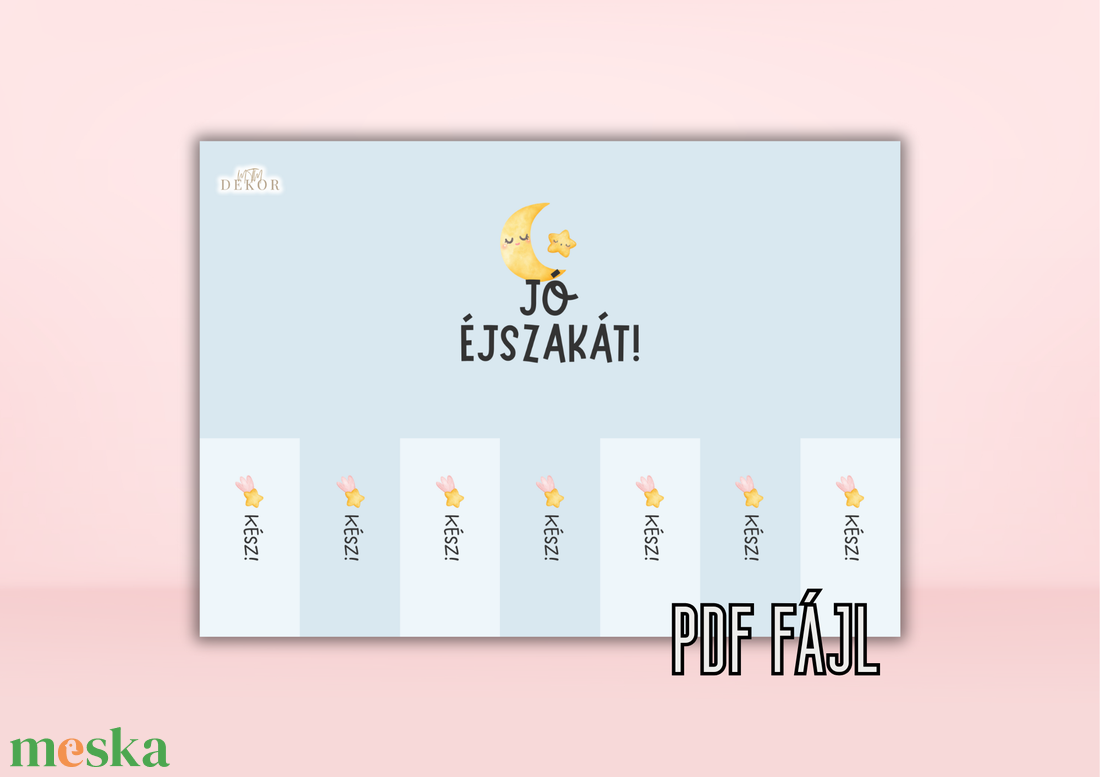 Esti rutin tábla - PDF formátum - művészet - grafika & illusztráció - digitális - Meska.hu