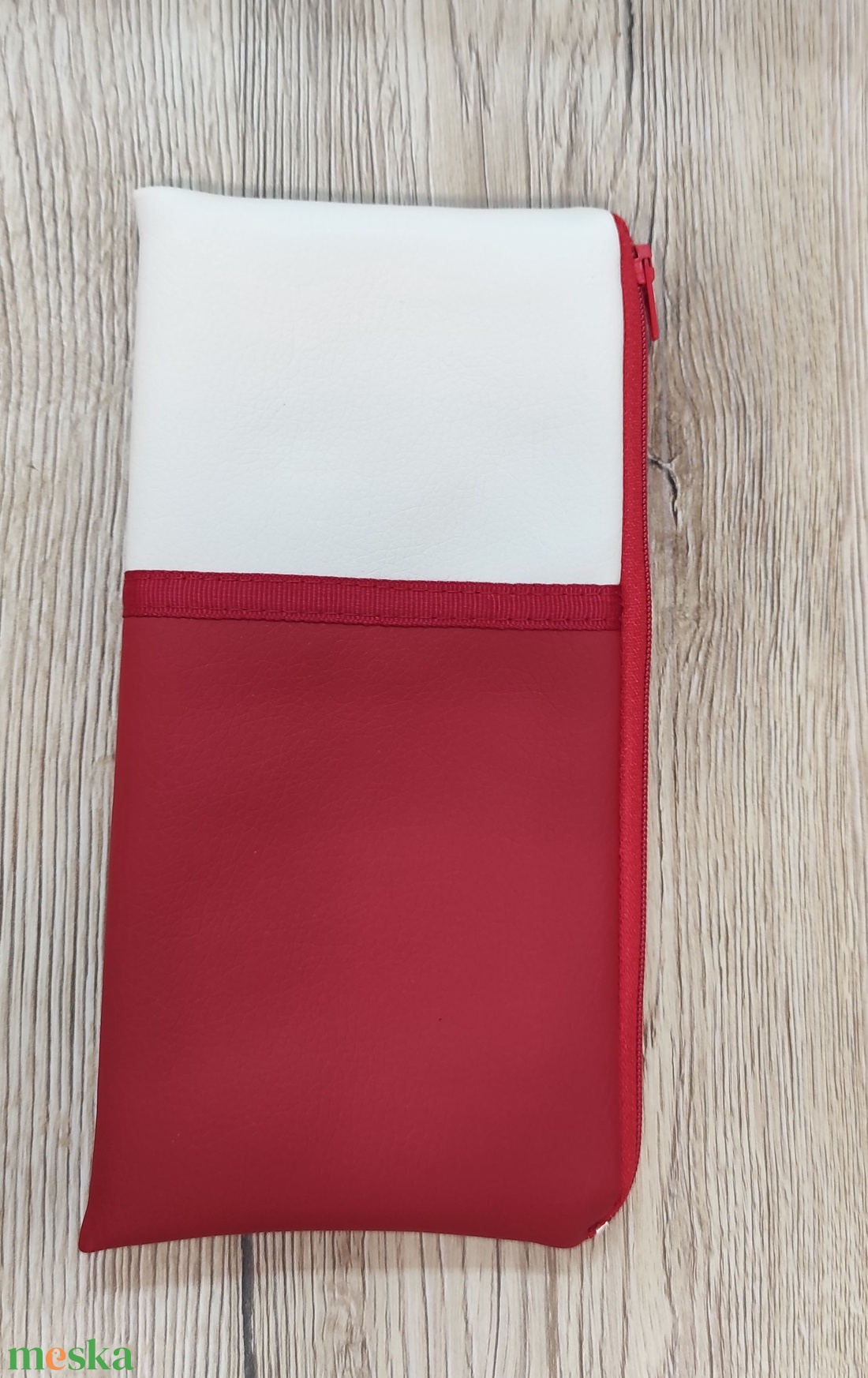 piros fehér telefon tartó neszesszer - táska & tok - pénztárca & más tok - telefontok - Meska.hu