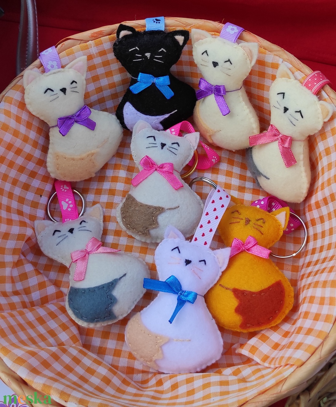 Kulcstartó, cica -Cicás kulcstartó- - táska & tok - kulcstartó & táskadísz - kulcstartó - Meska.hu