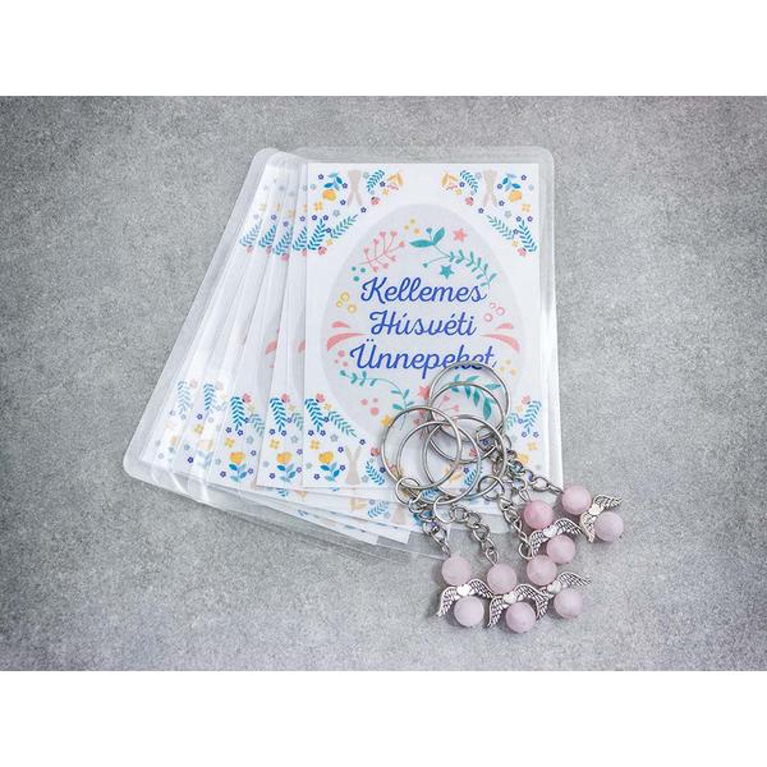 Kellemes Húsvéti kulcstartó rózsakvarccal 5dbos csomag - táska & tok - kulcstartó & táskadísz - kulcstartó - Meska.hu