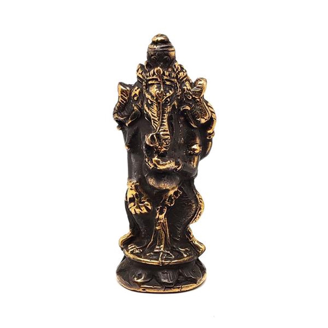 Réz figura Ganesha álló óarany 3,5x9cm - otthon & életmód - dekoráció - spiritualitás - Meska.hu
