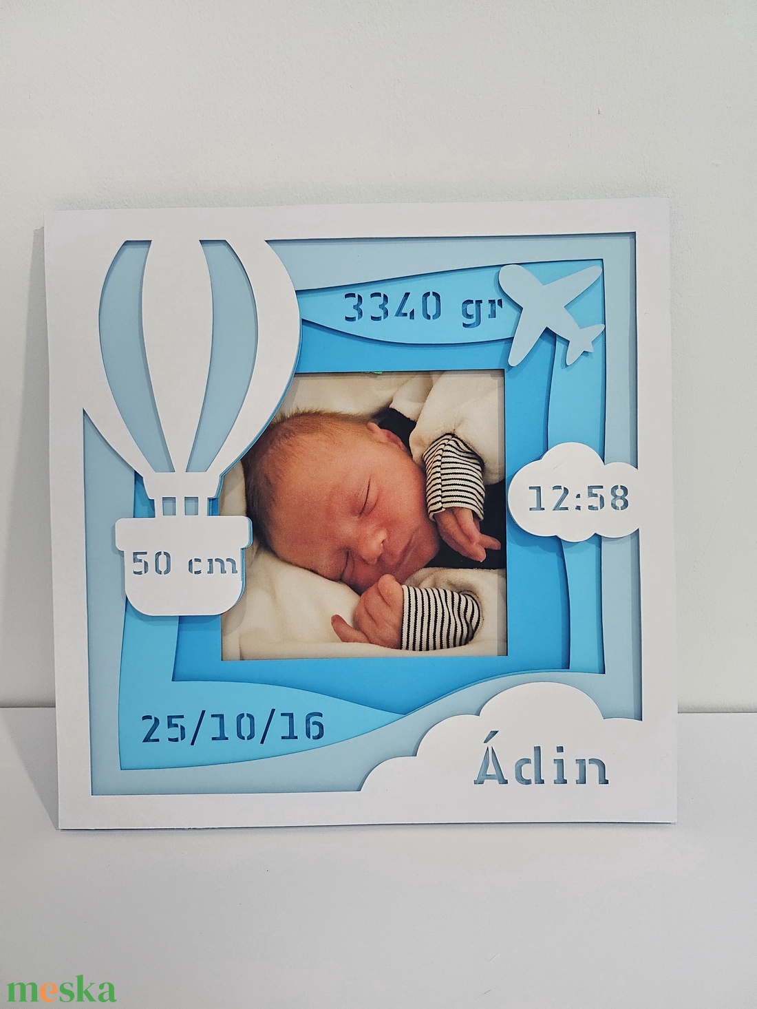Személyre szabható 3D születési emlékőrző képkeret - baba - mama - babaemlékek - baba emlékőrző - Meska.hu