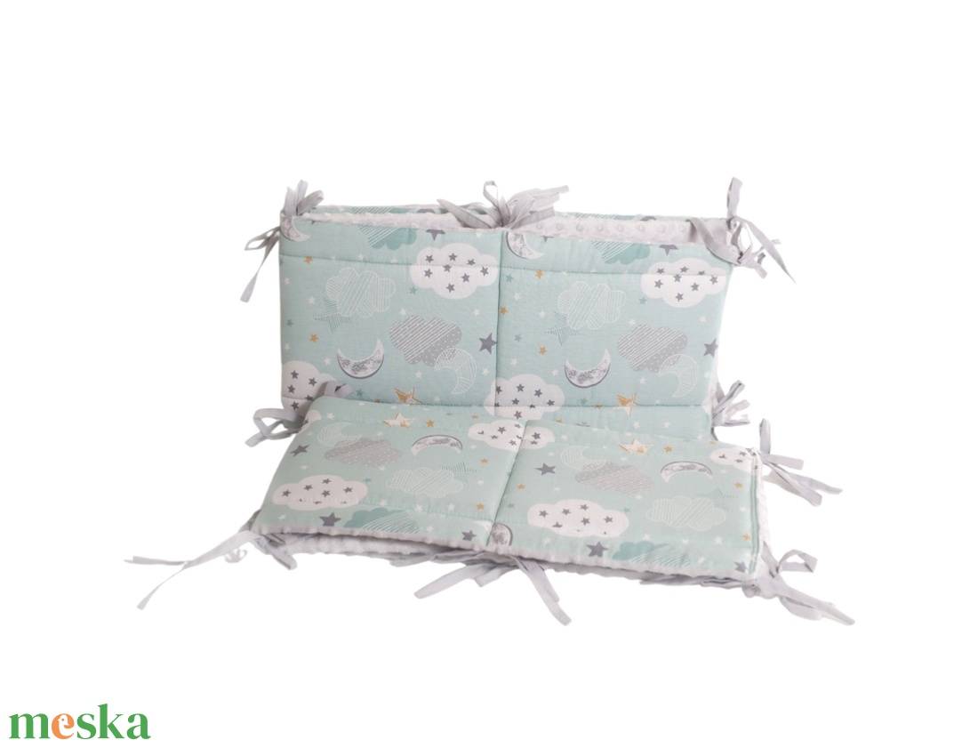 70x140-as kiságyba Menta álmok merev rácsvédő teljesen körbe érő verzióban  - otthon & életmód - babaszoba, gyerekszoba - babaszoba, gyerekszoba - Meska.hu