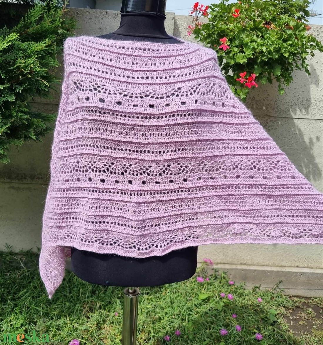Csipkemintás mohair-gyapjú halványlila puha, meleg poncsó - ruha & divat - női ruha - poncsó - Meska.hu Csipkemintás mohair-gyapjú halványlila puha, meleg poncsó - ruha & divat - női ruha - poncsó - Meska.hu