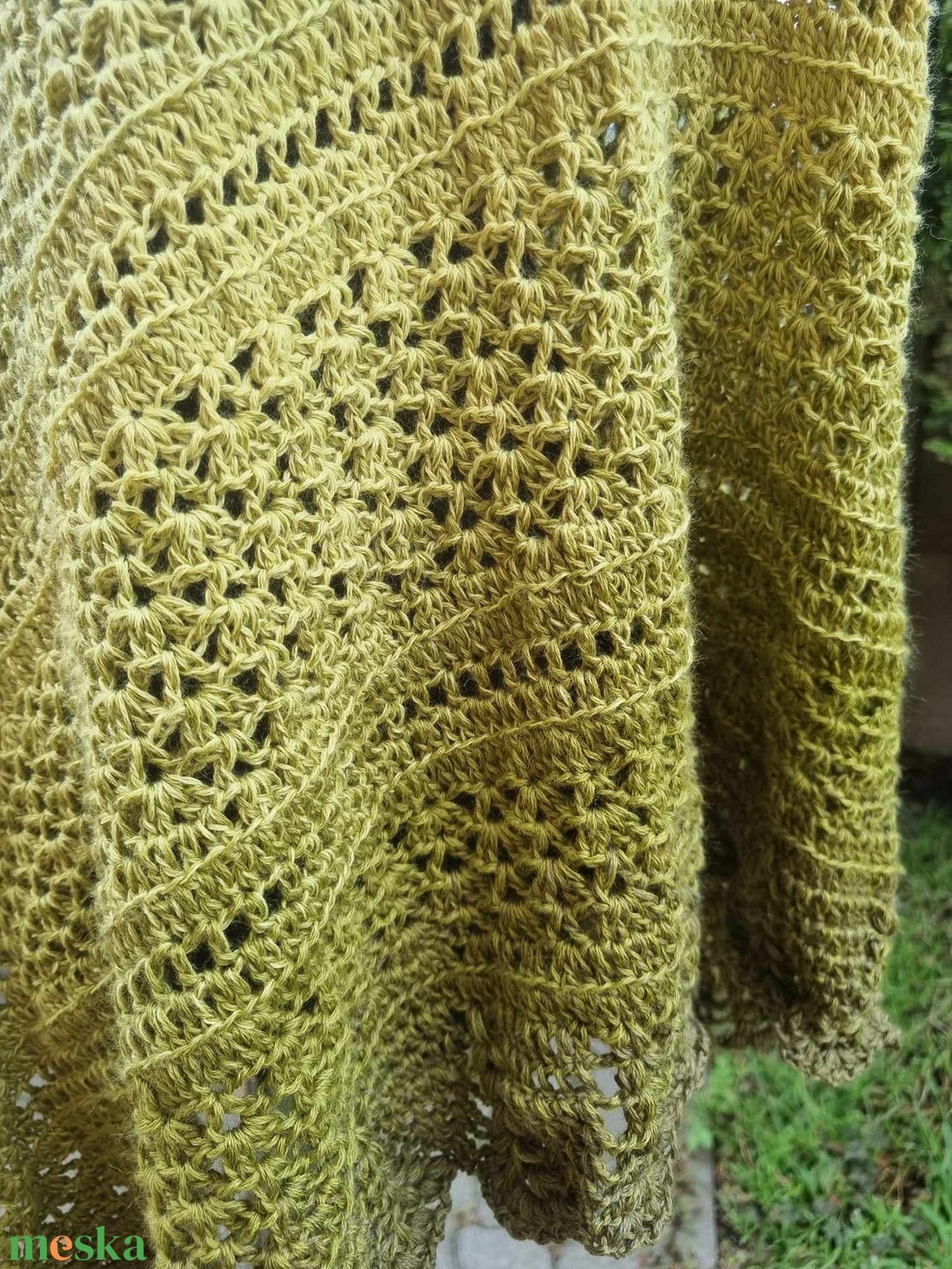 Csodaszép csipkemintás merino-gyapjú tartalmú horgolt poncsó - - Meska.hu Csodaszép csipkemintás merino-gyapjú tartalmú horgolt poncsó - - Meska.hu