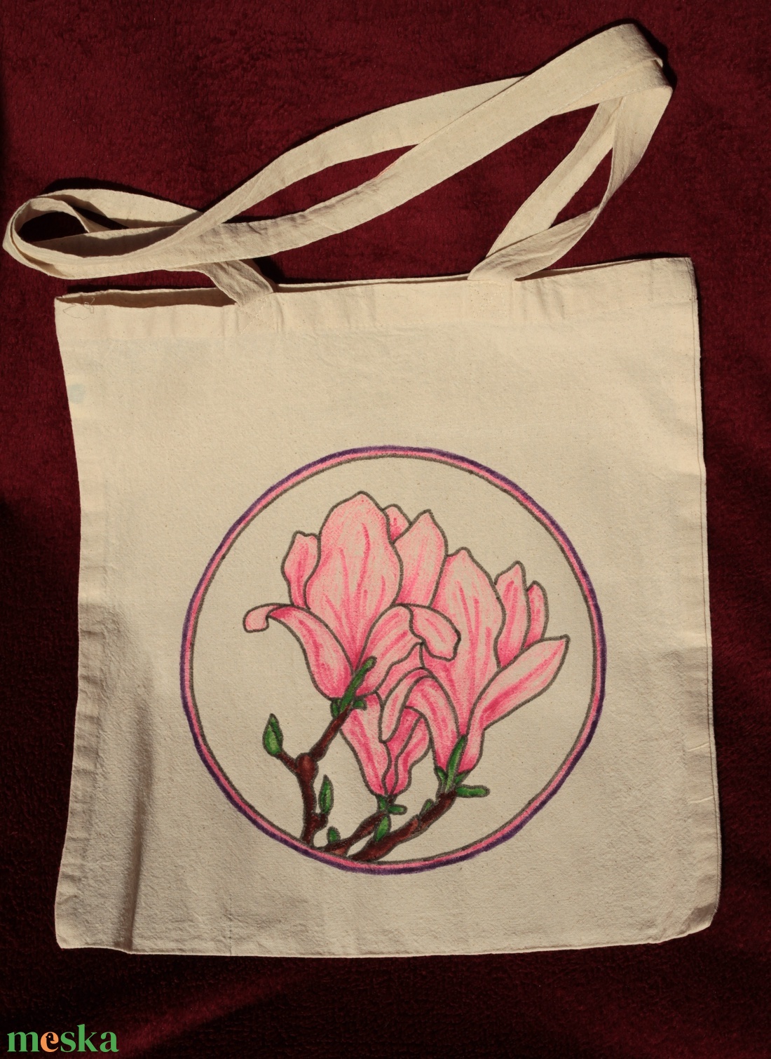 Magnólia - táska & tok - bevásárlás & shopper táska - shopper, textiltáska, szatyor - Meska.hu