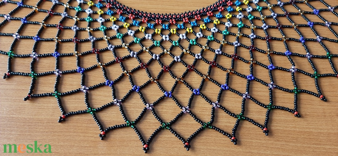 Sárközi gyöngygallér  - ékszer - nyaklánc - nyakpánt, gallér - Meska.hu