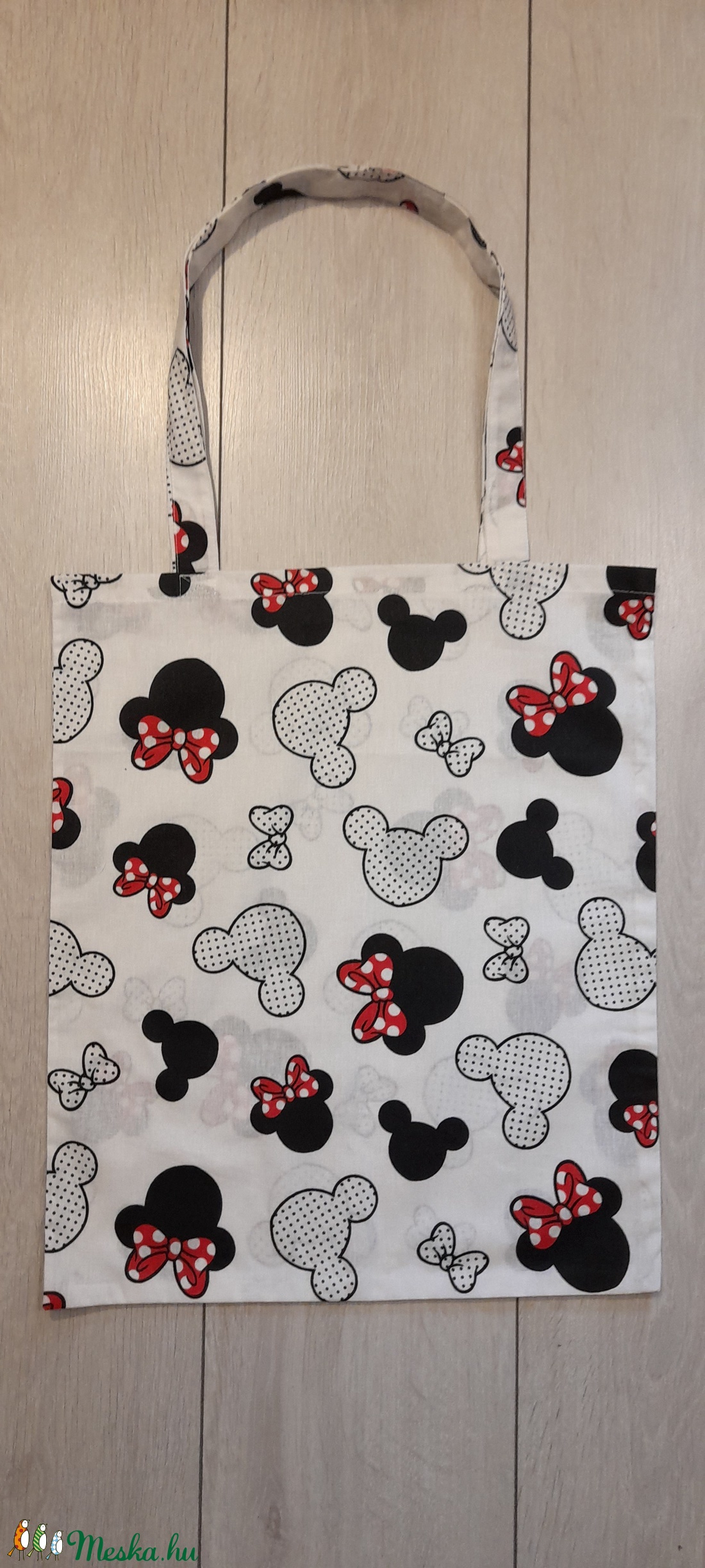 Mickey egeres vászonszatyor  - táska & tok - bevásárlás & shopper táska - shopper, textiltáska, szatyor - Meska.hu