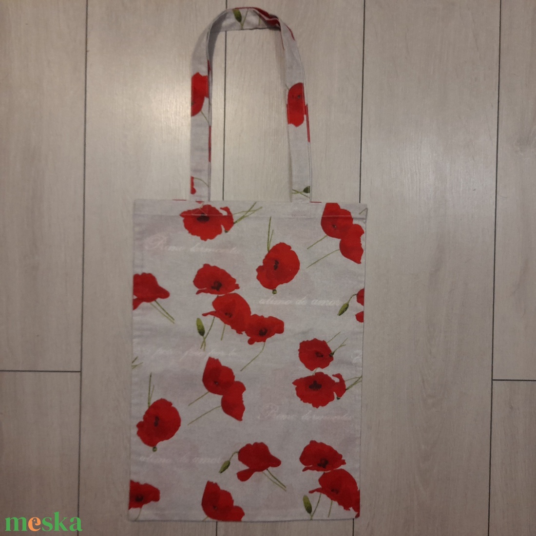 Pipacsos vászonszatyor - táska & tok - bevásárlás & shopper táska - shopper, textiltáska, szatyor - Meska.hu Pipacsos vászonszatyor - táska & tok - bevásárlás & shopper táska - shopper, textiltáska, szatyor - Meska.hu