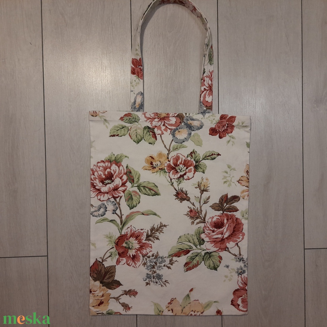 Rózsás vászonszatyor - táska & tok - bevásárlás & shopper táska - shopper, textiltáska, szatyor - Meska.hu Rózsás vászonszatyor - táska & tok - bevásárlás & shopper táska - shopper, textiltáska, szatyor - Meska.hu