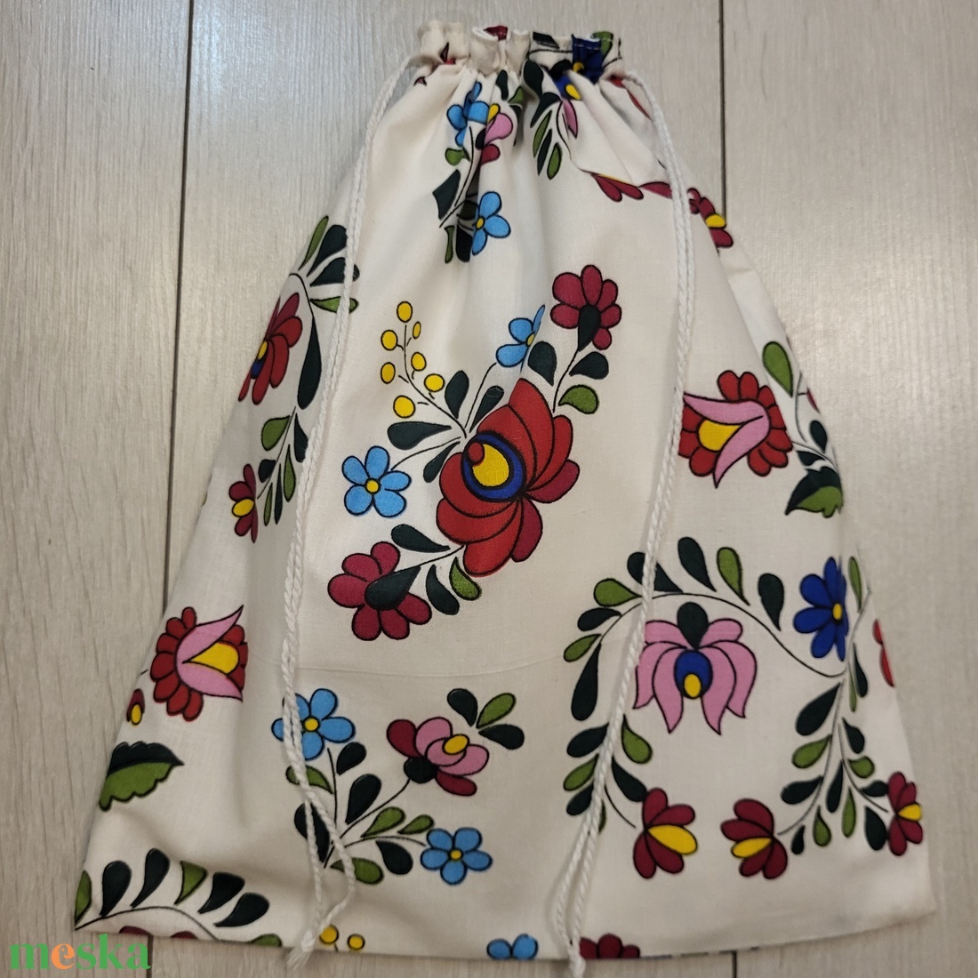 Népi virágmintás kenyereszsák  - táska & tok - bevásárlás & shopper táska - kenyeres zsák - Meska.hu